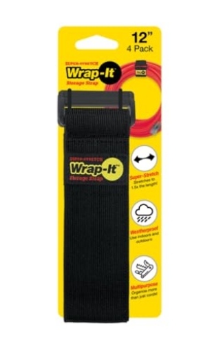 Picture of WRAP-IT 704-12B Wrap-It Storage Straps Strap Stretch 12l 4pk (EA)