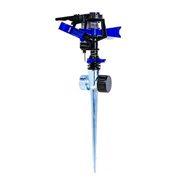 Picture of RUGG MANUFACTURING CORP W3APBT-B Rugg Oscillating Sprinkler, Classic Impact Resistant Plastic Head & Metal Spike Base Impulse Sprinklers for Yard Lawn & Garden, Blue (EA)
