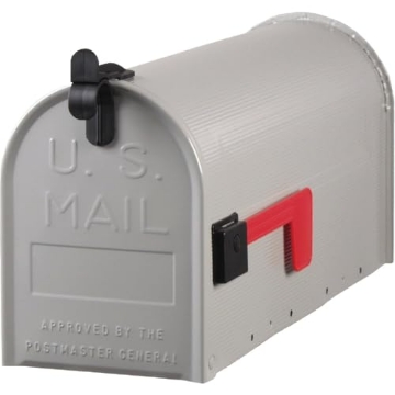 Picture of GIBRALTAR MAILBOXES ST1000AM Solar Group ST100000 Postmaster Standard Size Galvanized Steel Rural Mailbox U.S. Postmaster General Approved, Gray (EA)