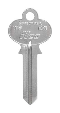 Picture of HILLMAN 532045 Hillman KeyKrafter House/Office Key Blank 2045 ER1 Single Sided for Earl Locks - Case of: 4; (PK-4-EA)