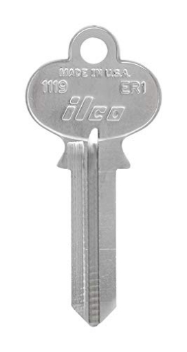Picture of HILLMAN 532045 Hillman KeyKrafter House/Office Key Blank 2045 ER1 Single Sided for Earl Locks - Case of: 4; (PK-4-EA)