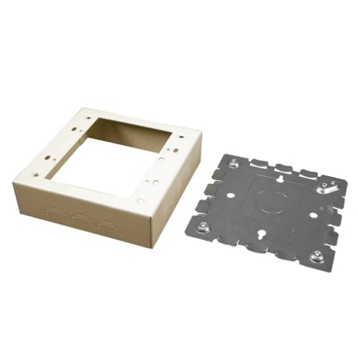 Picture of LEGRAND AV B-32 Legrand Wiremold B-32 Metal Raceway for Extending Power, 500 Series, 2 Gang Deep Outlet Box, 1 3/8" Deep, Ivory (1 Pack) (EA)