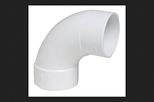 Picture of Nds 31P0ST Plastic Trends 3 in. Hub x 3 in. Dia. Spigot PVC Elbow (EA)