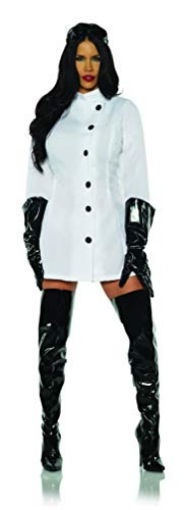 Picture of Underwraps Child Code UR29943XL Weird Science Lab Coat Women's Long Sleeve Button Front Mini Dress Costume (EA)