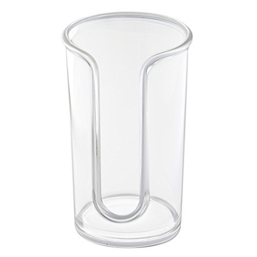 Picture of IDESIGN 38640 iDesign Paper & Plastic Disposable Cup Dispenser for Bathroom Countertops, The Clarity Collection – 3” x 3” x 5”, Clear (EA)