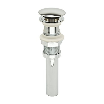 Picture of DECODRAIN PF0717-CH PF WaterWorks PF0717-CHDecoDRAINPush Pop-Up Sink Drain without Overflow - Umbrella Cap - Plated ABSCap Dia. 2.5 in.Chrome1Piece (EA)