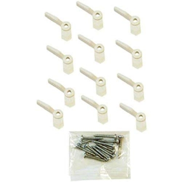 Picture of Prime PL7920 Prime-Line PL 7920 Turn Button with Screws, Nylon, White (12 Pack) (EA)