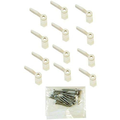 Picture of Prime PL7920 Prime-Line PL 7920 Turn Button with Screws, Nylon, White (12 Pack) (EA)