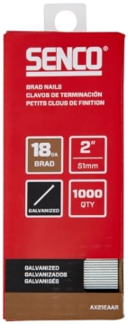 Picture of SENCO FASTENING SYSTEMS AX21EAAR SENCO AX21EAAR 2" 18 Gauge Brad Nails, Galvanized Finish 1,000 Count Pack (EA)