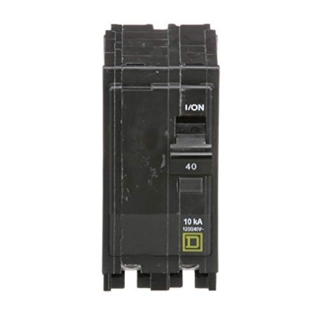 Picture of Square D QO240C Square D by Schneider Electric QO240C QO Miniature Circuit Breaker with Thermal-Magnetic Trip Unit Technology, Plug-in Mount, Clam Pack, 10kA, 120/240VAC, 40 Amp, 2 Pole, 1-Pack (EA)