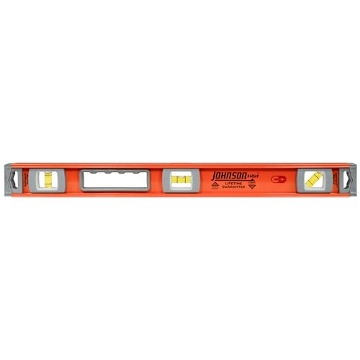 Picture of JOHNSON SC & SONS INC 1234-2400 Johnson Level & Tool 1254-2400 Magnetic Heavy Duty I-Beam Aluminum Level, 24", Orange, 1 Level (PK-2-EA)