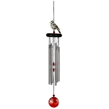 Picture of WOODSTOCK PERCUSSION INC WFCRD Woodstock Chimes Signature Collection, Crystal Cardinal Chime, 18'' Decor Designs Wind Chimes for Outdoor, Patio, Home or Garden Décor (WFCRD) (EA)