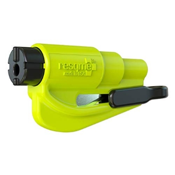 Picture of RESQME INC 25.100.09 resqme The Original Emergency Keychain Car Escape Tool, 2-in-1 Seatbelt Cutter and Window Breaker, Made in USA, Yellow - Compact Emergency Hammer (EA)