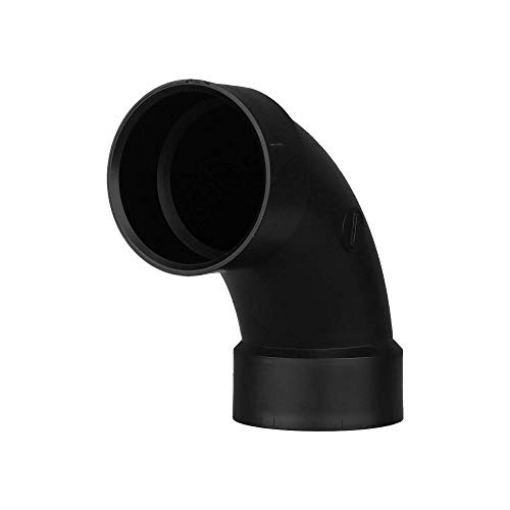 Picture of CHARLOTTE PIPE ABS003041000 CHARLOTTE PIPE 3 DWV Long Sweep 1/4 Bend HUB X HUB DWV (Drain, Waste and Vent) (1 Unit Piece) (EA)