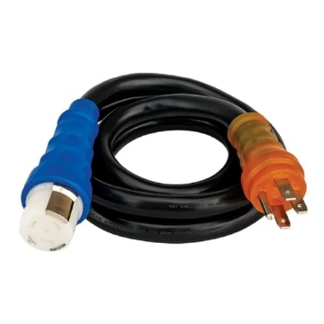 Picture of RELIANCE CONTROLS PC5010-14R Reliance Controls Corporation PC5010-14 50-Amp, 10-Foot Generator Power Cord for Generators Up to 12,500 Running Watts ,Black (EA)