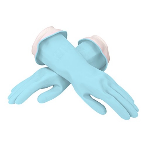 Picture of Casabella 8546100 Casabella Waterblock Premium Gloves Aqua Blue, Small (EA)