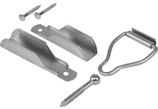 Picture of Prime PL 8101 Prime-Line PL 8101 2 Hangers and 1 Latch, 3/8 In., Mill (Single Pack) (EA)