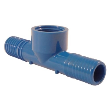 Picture of APOLLO INVESTMENT HOLDING ABTFT34 The Mosack Group Inc Apollo Blue Twister 3/4 in. Insert x 3/4 in. Dia. Insert Acetal for Pressure Applications Tee (EA)