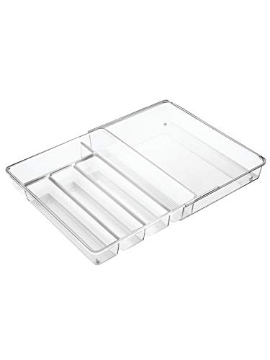 Picture of IDESIGN 70032 iDesign Linus Expandable Kitchen Drawer Organizer for Silverware, Spatulas, Gadgets - Clear (EA)