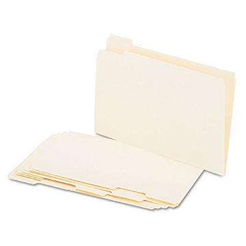 Picture of UNIVERSAL UNV15115EE Universal 15115 File Folders, 1/5 Cut Assorted, One-Ply Top Tab, Legal, Manila (Box of 100) (BX-100-EA)