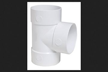 Picture of Nds 3P01 Plastic Trends 3 in. Hub x 3 in. Dia. Hub PVC Straight Tee (EA)