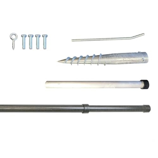 Picture of BELLE LUCI BLFGLTPOLE Holiday Bright Lights Indoor/Outdoor Adjustable Fiberglass Light Pole with Auger - Black (EA)