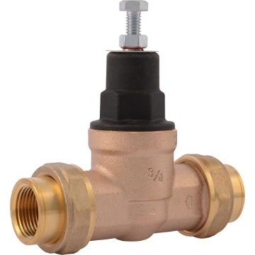 Picture of Cash Acme 23885-0045 Cash Acme 3/4 Inch EB45 Double Union Pressure Regulating Valve (PRV), 45 PSI, 23885-0045 Brass (EA)
