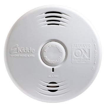 Picture of Kidde 21010161 Kidde Smoke Detector, 10-Year Battery, Photoelectric Sensor Smoke Alarm, White (EA)