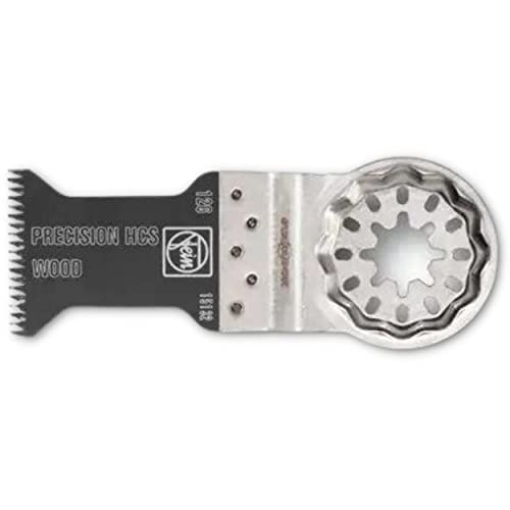 Picture of FEIN POWER TOOLS INC 63502126270 Fein Starlock E-Cut Precision Saw Blade - Precision Cutting for Wood, Drywall & Soft Plastics, Double-Row Japanese Teeth, Narrow Waisted, 1-3/8" Width, 2" Length, 3-Pack - 63502126270 (EA)