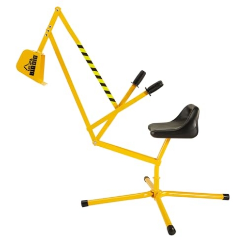 Picture of REEVES INTERNATIONAL 100 Big Dig Toy Excavator Ride, Sandbox Digger w/ 360 Rotation Base for Kids Ages 3 & Up, Yellow - Outdoor Playground and Sand Beach Construction Riding Toys for Children (PK-2-EA)