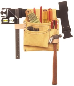 Picture of CLC IPK489X Custom LeathercraftIP489X Suede Tool Bag & Poly Web Belt, 3 Pocket , Tan (EA)