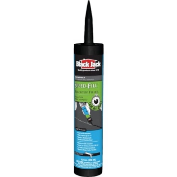 Picture of Blackjack 6439-9-66 Black Jack Speed-Fill Gloss Black Polymer Rubberized Asphalt Crack Filler 10.1 oz. (PK-12-EA)