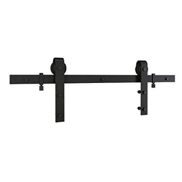 Picture of National/Spectrum Brands N700-004 National Hardware N700-004 Interior Sliding Barn Door Hardware Two Piece Classic Kit, 96 in, Matte Black (EA)
