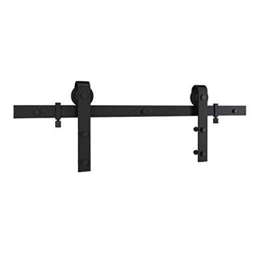 Picture of National/Spectrum Brands N700-004 National Hardware N700-004 Interior Sliding Barn Door Hardware Two Piece Classic Kit, 96 in, Matte Black (EA)