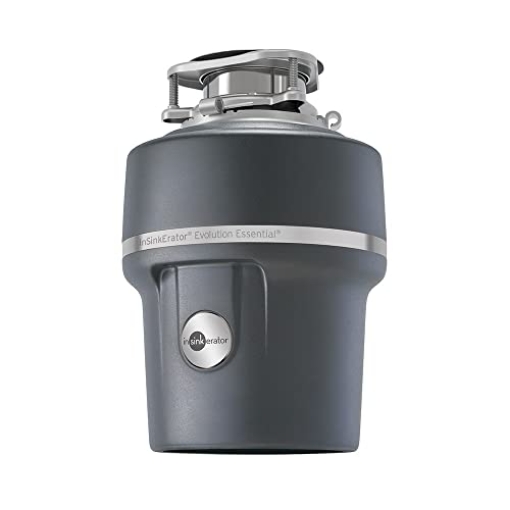 Picture of IN SINK ERATOR ‎Essential XTR InSinkErator Garbage Disposal with Power Cord & Air Switch, Evolution Essential XTR, Quiet Series, 3/4 HP Continuous Feed, Gray (EA)