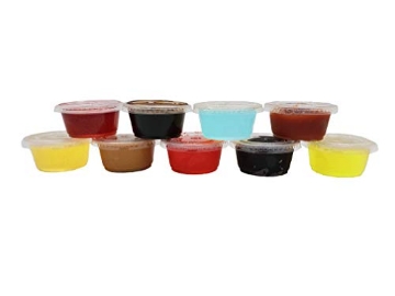Picture of VIOVIA VIO-0372 VIOVIA Tasting Cups W/LID 2 OZ - Disposable Plastic Portion Cups with LIDS Perfect for Any Occasion! - Available in Sets of 50 OR 200 Tasting Cups! (50) (EA)