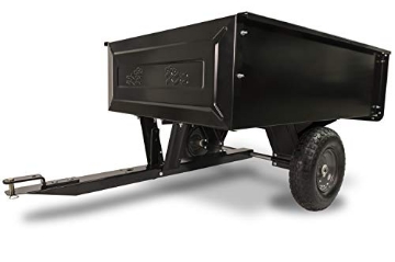 Picture of AGRI-FAB 45-0303 Agri-Fab Inc 350-Pound Steel Tow Behind Dump Cart, 10-Cubic Feet Capacity – Removable Tail Gate, Garden Utility Trailer, Black (EA)