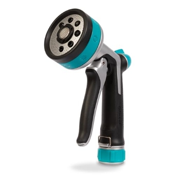 Picture of Gilmour 825702-1001 Gilmour Heavy Duty Front Control Garden Hose Nozzle with 8 Pre-set Spray Patterns, Water Hose Nozzle for Watering Garden or Lawn (EA)
