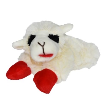 Picture of Multipet International 48372 Multipet Lamb Chop Dog Plush Toy - Squeaky Toy for All Dogs - Extra Soft Plush - Stuffed Animal Dog Toy for Cuddling & Playing - Cute Pet Toy (6", Cream) (EA)