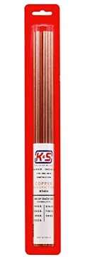 Picture of K&S 3404 K&S Precision Metals Round Copper Telescopic Tubing Assortment 3404 – 7 Tubes, 1/16" to 1/4" OD, 12" Length, 0.014" Wall - DIY Projects, Made in USA (EA)