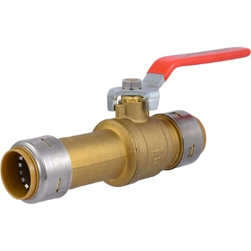Picture of Shark Industries Ltd 24737LF SharkBite Max 1 x 1 Inch Push-to-Connect Slip Ball Valve, Brass Plumbing Fitting, Copper, CPVC, UR24737 (EA)
