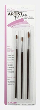 Picture of Linzer A333 Linzer No. 1, 3, 5 W Round Red Sable Artist Paint Brush Set (PK-12-EA)