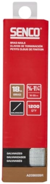 Picture of SENCO FASTENING SYSTEMS A209809R SENCO A209809R 5/8" - 1-1/4" 18 Gauge Brad Nails, Galvanized Finish 1,200 Count Pack (EA)
