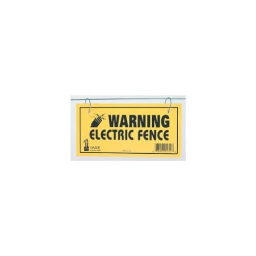 Picture of DARE PRODUCTS INC 1614-3 DARE Products 1614-3 185809 Electric Fence Warning Sign (3 Pack), Yellow (EA)
