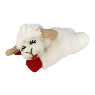 Picture of Multipet International 20775 Multipet Lamb Chop Cat Plush Toy w/Catnip - Small Cat Chew Toy for All Cats - Extra Soft Plush Cat Toy - Stuffed Animal Kitten Toy for Cuddling & Playing - Cute Pet Toy (4”, Cream) (EA)