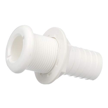 Picture of ATTWOOD MARI 18091 Seachoice Thru-Hull Connector w/ Broad Flange, White Finish, 1.125 In. (EA)
