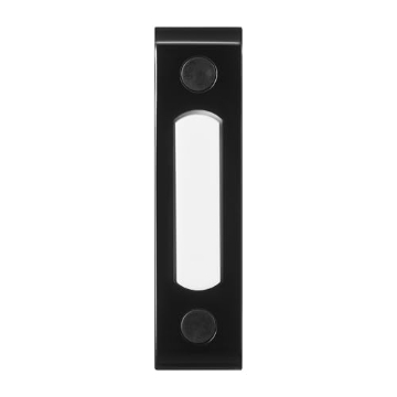 Picture of Globe-weis 18000216 Heath Zenith 18000216 Wired Push Doorbell Button, Black, Metal, Lighted, Surface Mount, Home Improvement, Outdoor, House Accessory (EA)