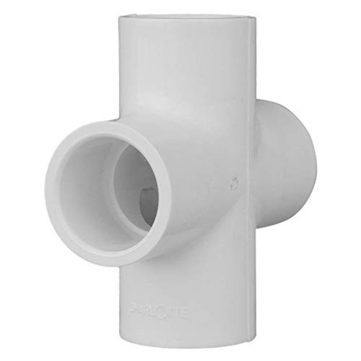 Picture of CHARLOTTE PVC 02410 0500 CHARLOTTE PIPE 1/2 SCH 40 CROSS SXSXSXS PRESSURE (1 Unit Piece) (EA)