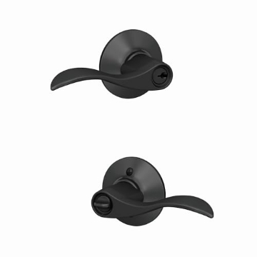 Picture of Ingersoll Rand F51ACC622K4 Schlage F51A ACC 622 Accent Door Lever, Keyed Entry Lock, Matte Black (EA)