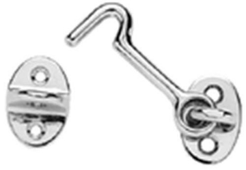 Picture of ATTWOOD MARI 36141 Seachoice Chrome-Plated Brass 3 in. L x 7.25 in. W Cabin Door Hook 1 pc. (EA)